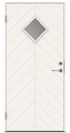 Swedoor P-1400 Ytterdörr vit (S 0502-Y) 988x2080 mm