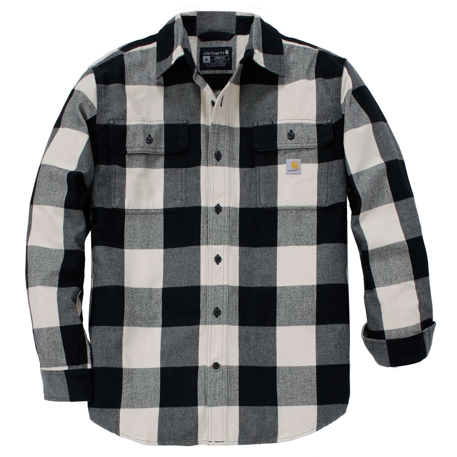 Carhartt 107013A16-XL Flanellskjorta Trippelsydd, plaggtvättad och i borstad flanell Havremjölk