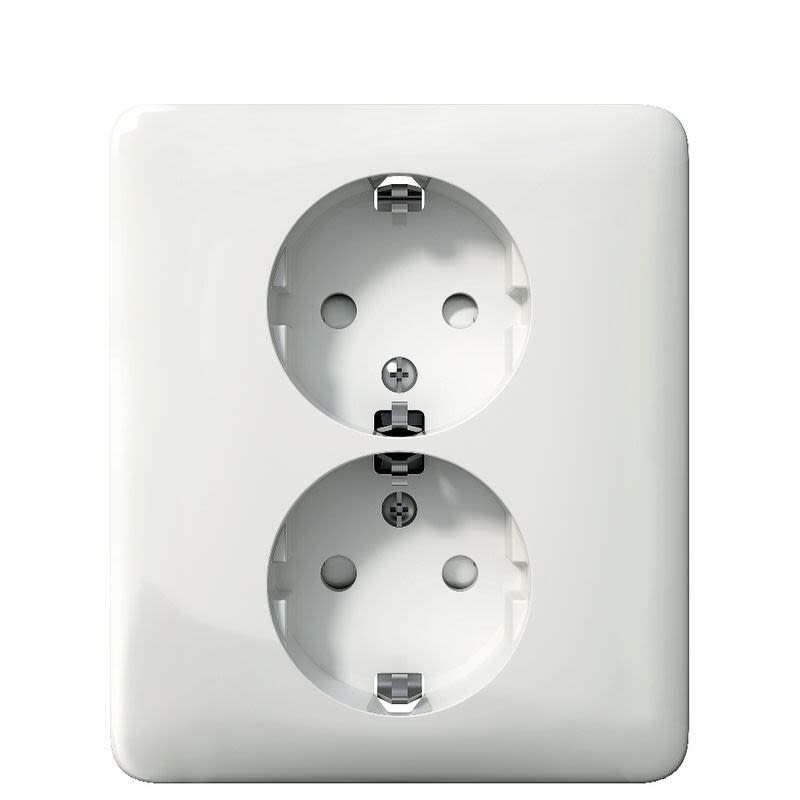 Schneider Electric Exxact WDE008285 Vägguttag infällt, jordat, 2-vägs
