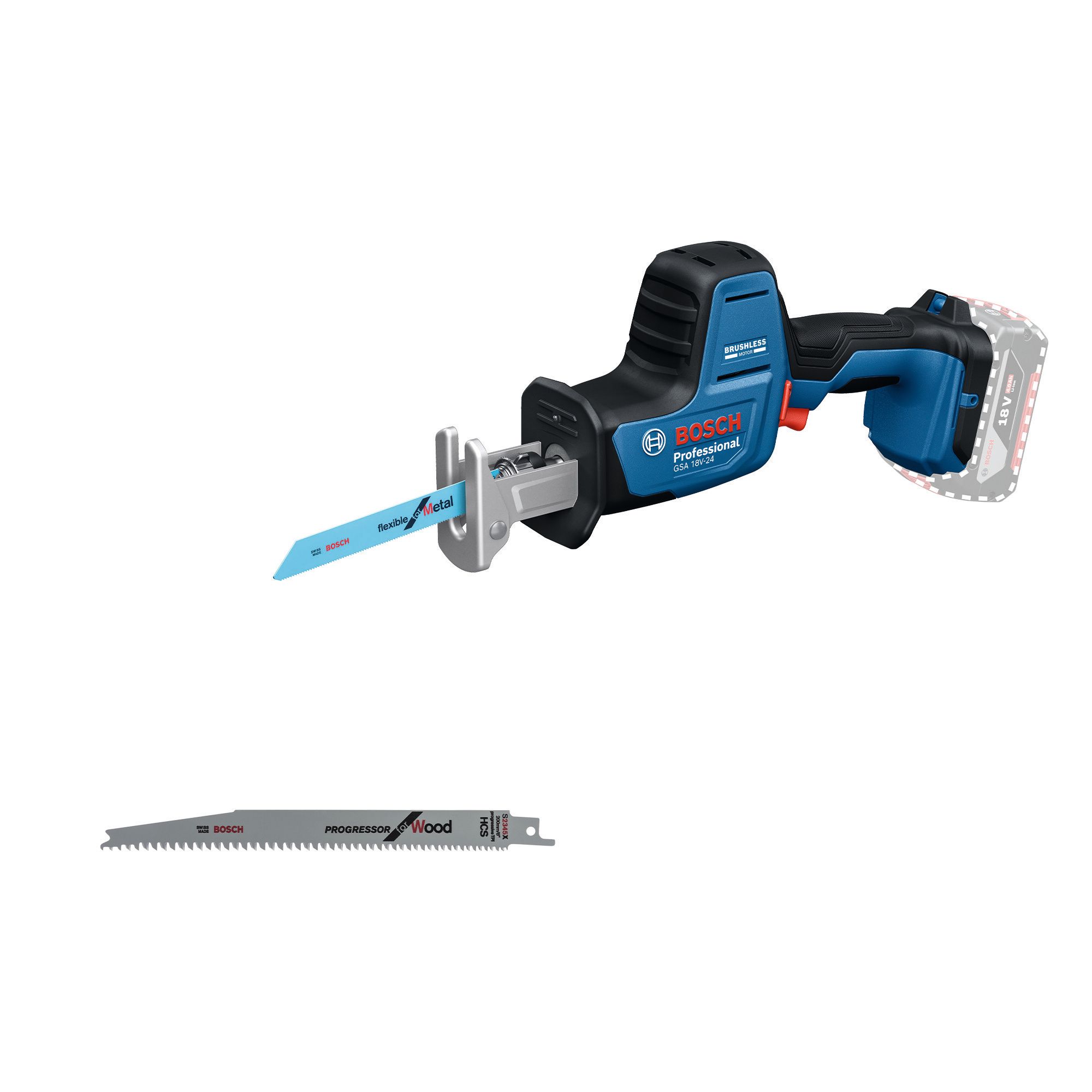 Bosch GSA 18V-24 Tigersåg utan batteri och laddare