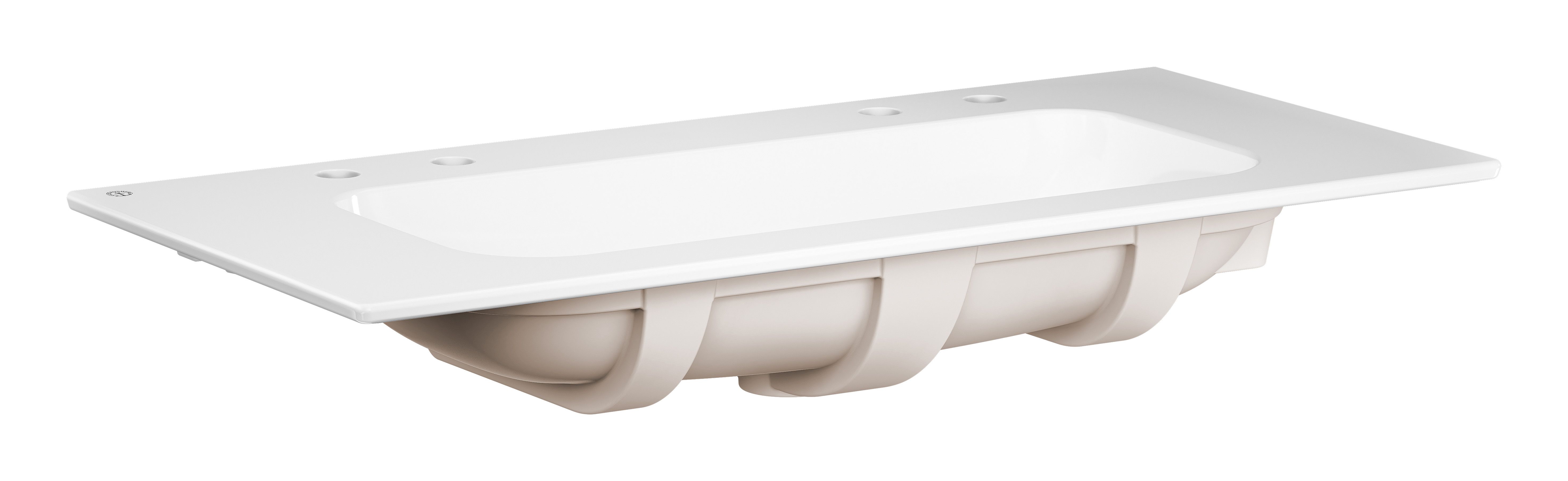 Gustavsberg Artic Slim 4GA0AD01 Möbeltvättställ 100 cm, vit, 4 blandarhål 100 cm