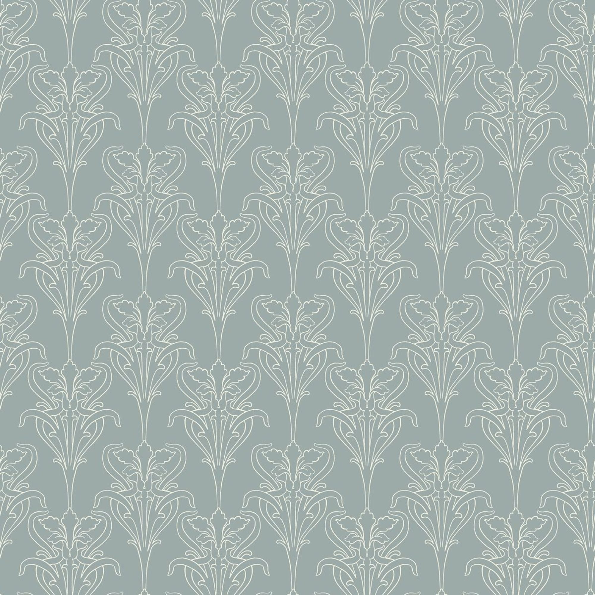 Duro Iris 520-03P Tapetprov Gammelsvenska Klassiker 1850-1950, Blå