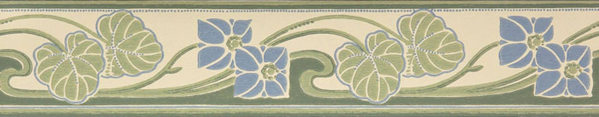 Duro Lillstugan bård 541-04P Tapetprov Gammalsvenska Papper, Blå
