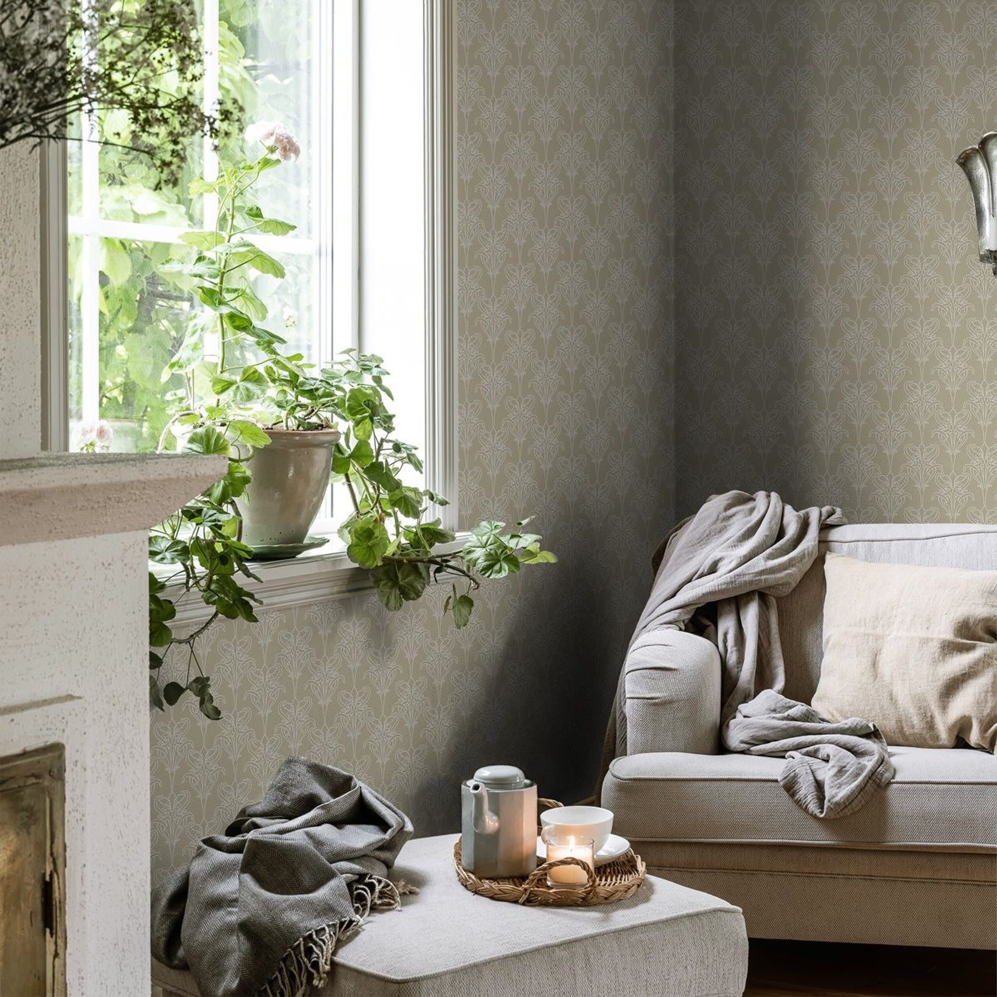 Duro Iris 520-02 Tapet Gammelsvenska Klassiker 1850-1950 Beige