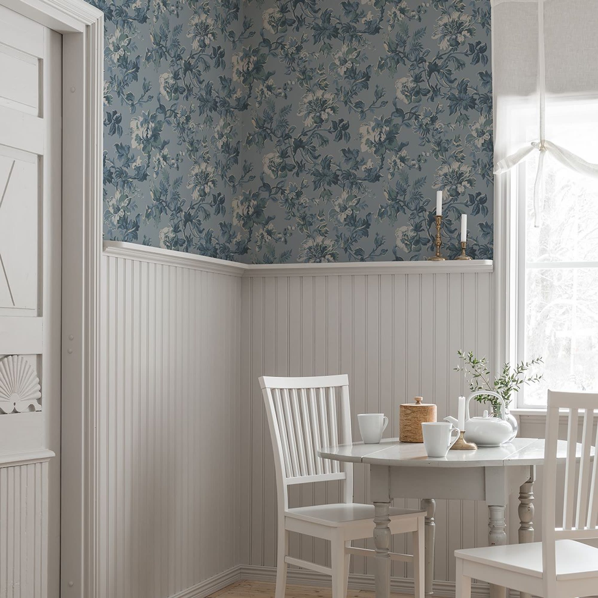 Duro Britas hus 694-02 Tapet Gammalsvenska QuickUp Blå