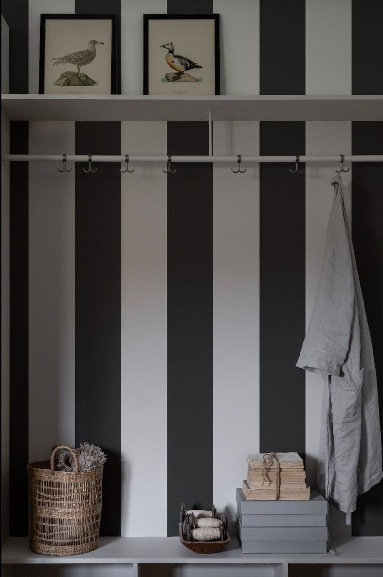 Duro Bred Rand 486-06 Tapet Enfärgad & Randig Svart
