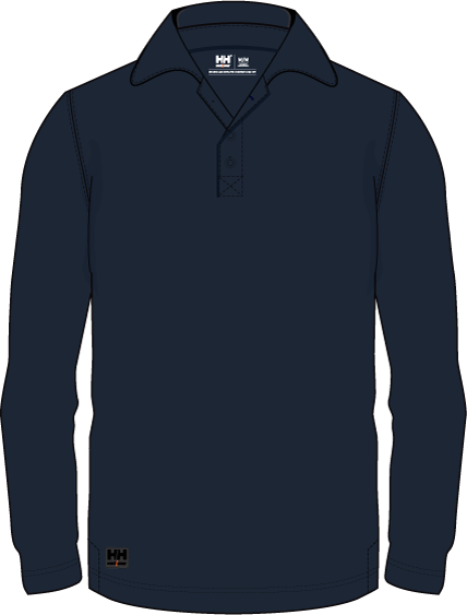 Helly Hansen Workwear Tech 79250-592 Tröja med krage, marinblå Marinblå