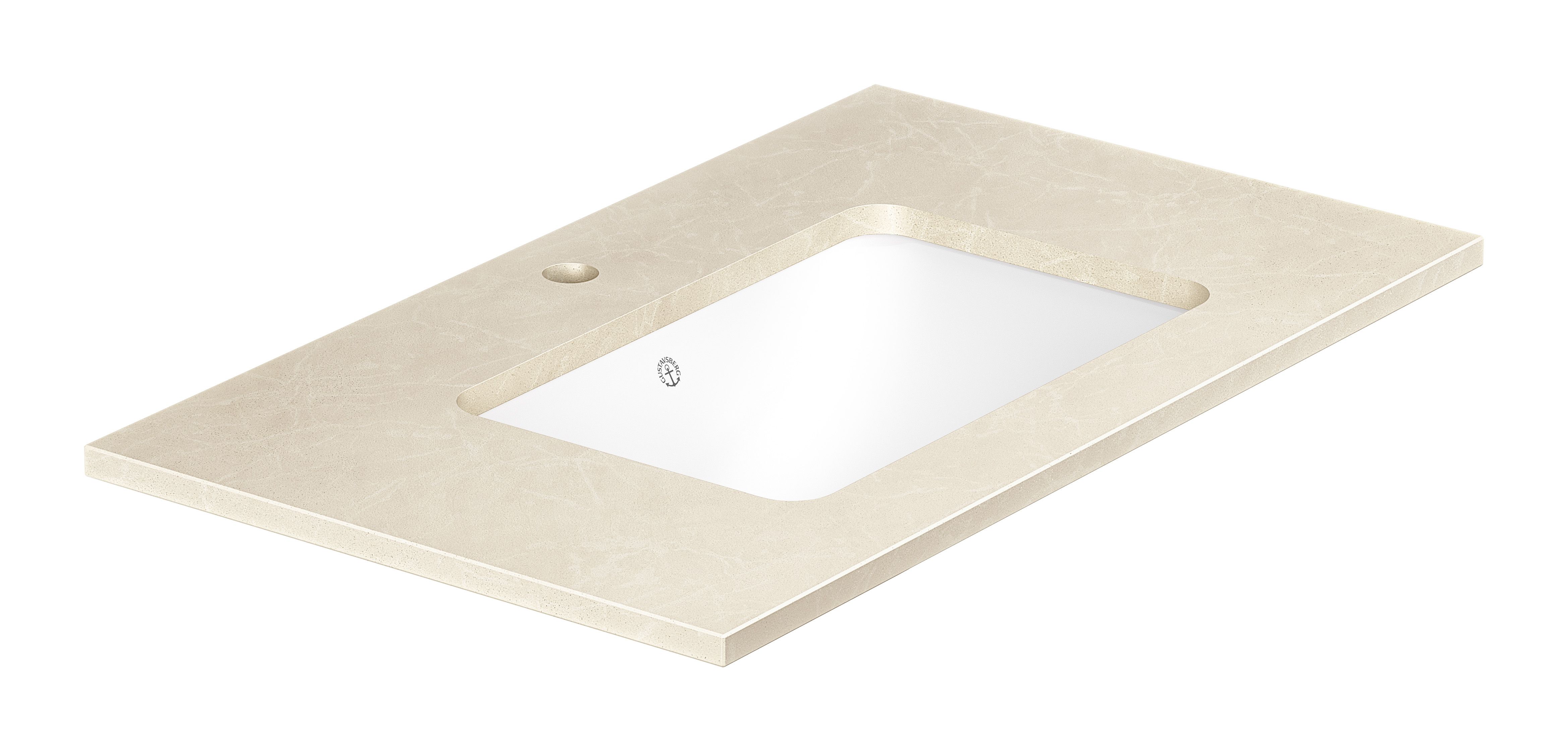 Gustavsberg Ducentic GB71DCWT80CC11 Stenbänkskiva 80 cm, beige, 1 ho, 1 blandarhål