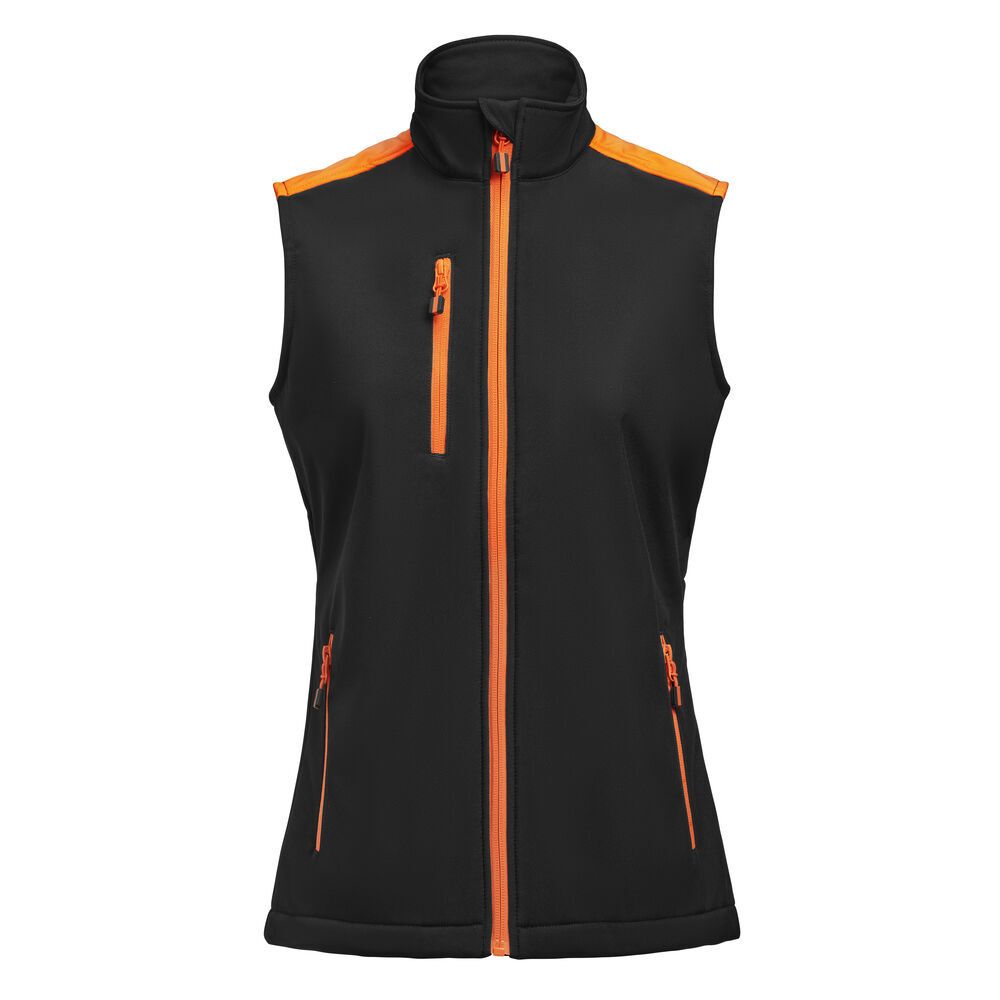 Printer Softshell 2261084 Väst svart/orange XXL
