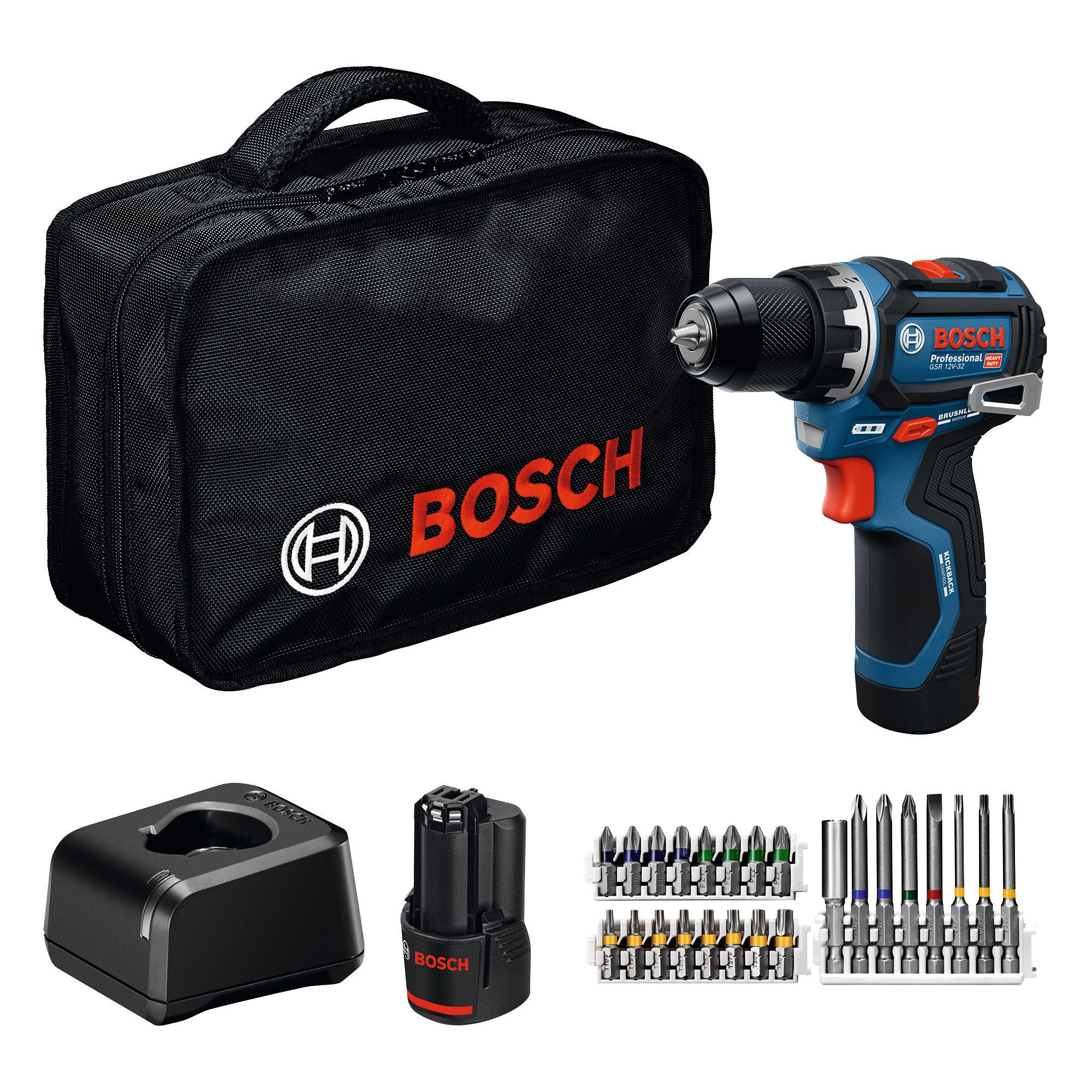 Bosch GSR 12V-32 Skruvdragare med batteri och laddare