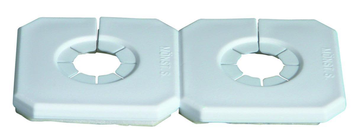 Purus Duo-Täck Täckbricka för dubbla rör, delbar, vit För rör dy. 10-18 mm