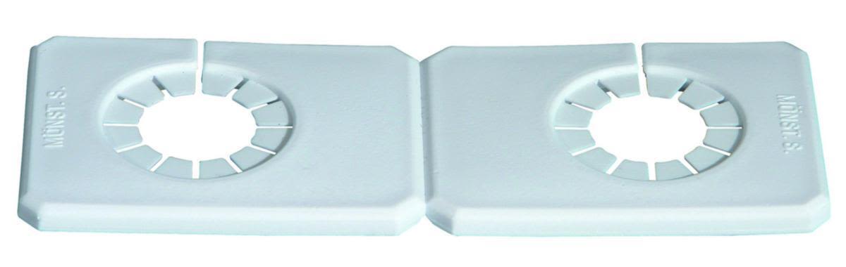 Purus Duo-Täck Täckbricka för dubbla rör, delbar, vit För rör dy. 15-22 mm