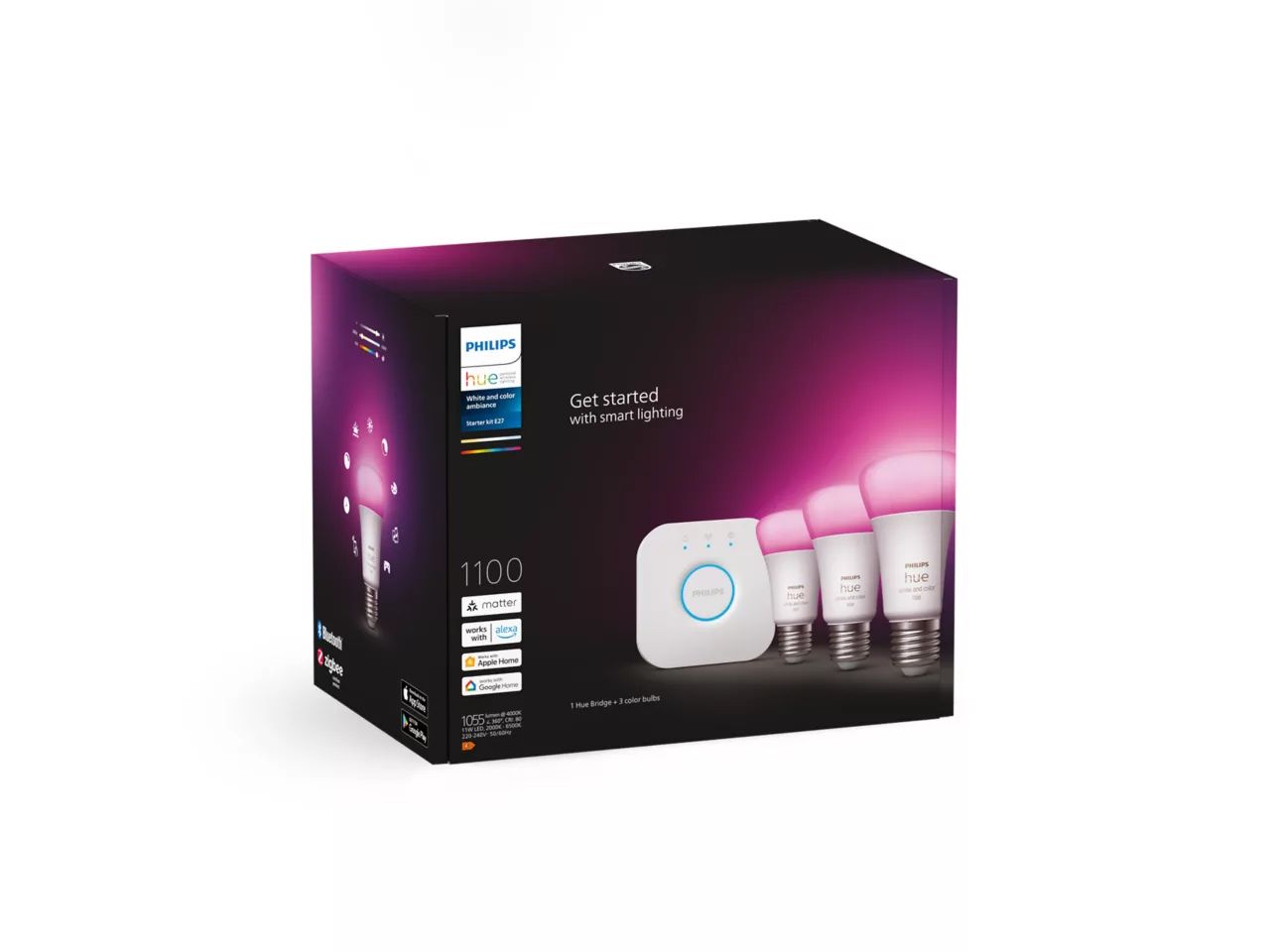 Philips Hue Huewca 929002468811 Startpakke startkit, 3 lyskilder