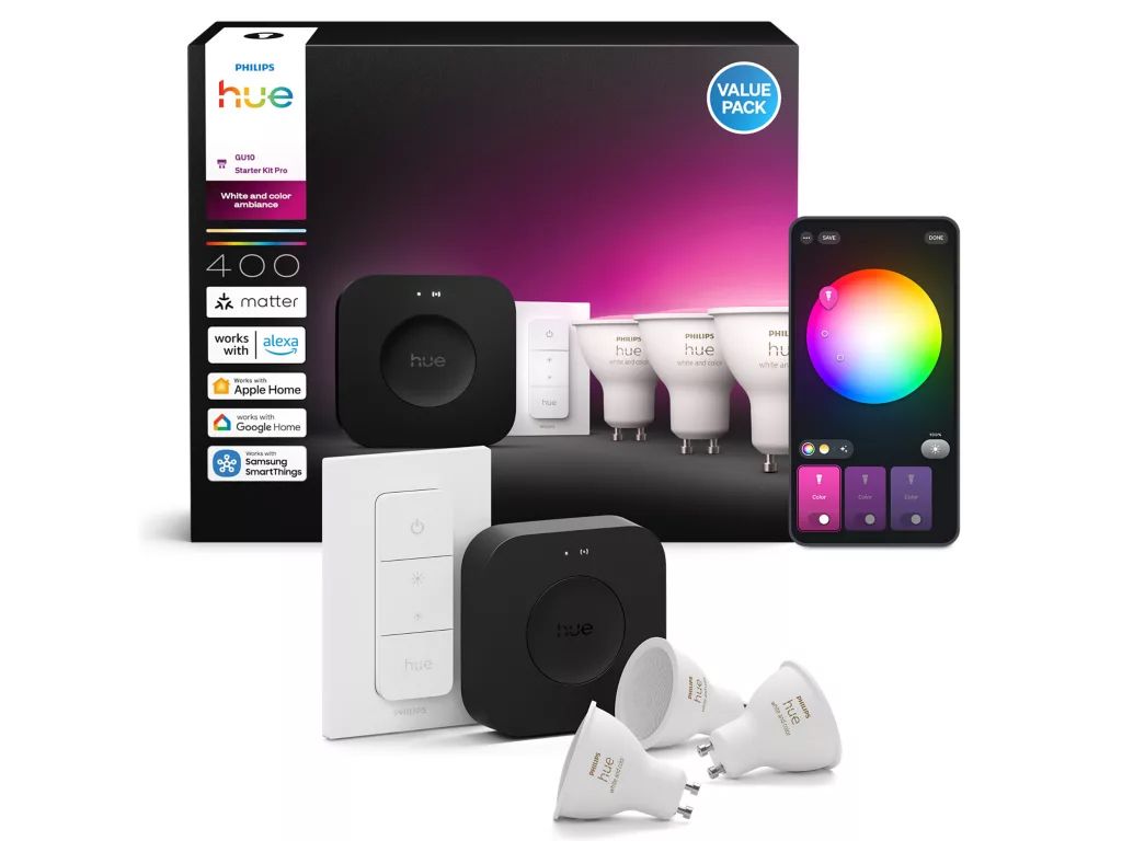 Philips Hue Huewca 929003666513 LED-lamppupaketti aloituspakkaus, 3 x LED-lamppua