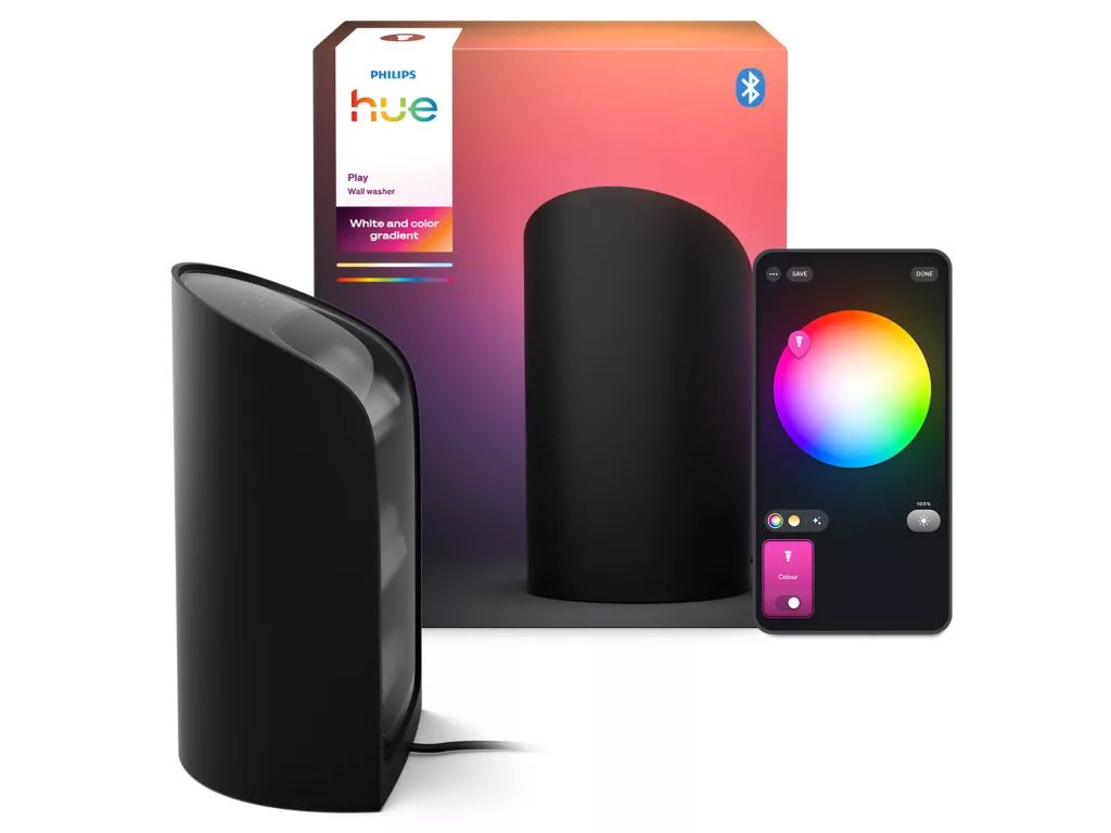 Philips Hue Play Wall Washer Bordslampa RGB, 1035 lm Svart