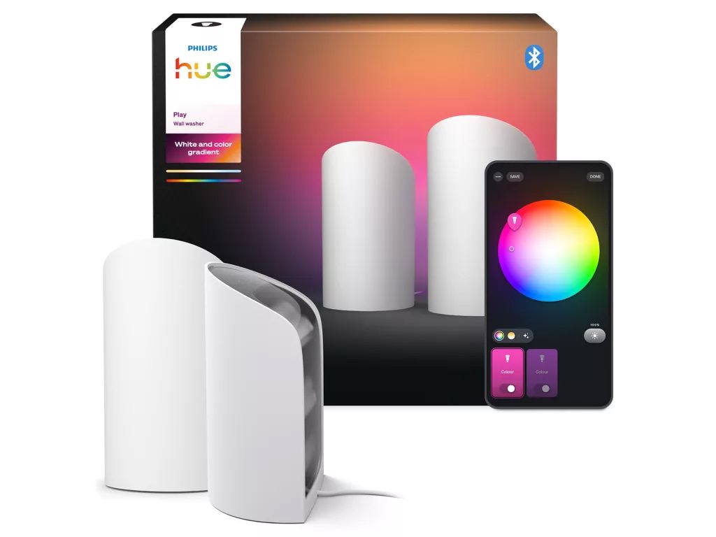 Philips Hue Play Wall Washer Bordslampa RGB, 1035 lm, 2-pack Vit
