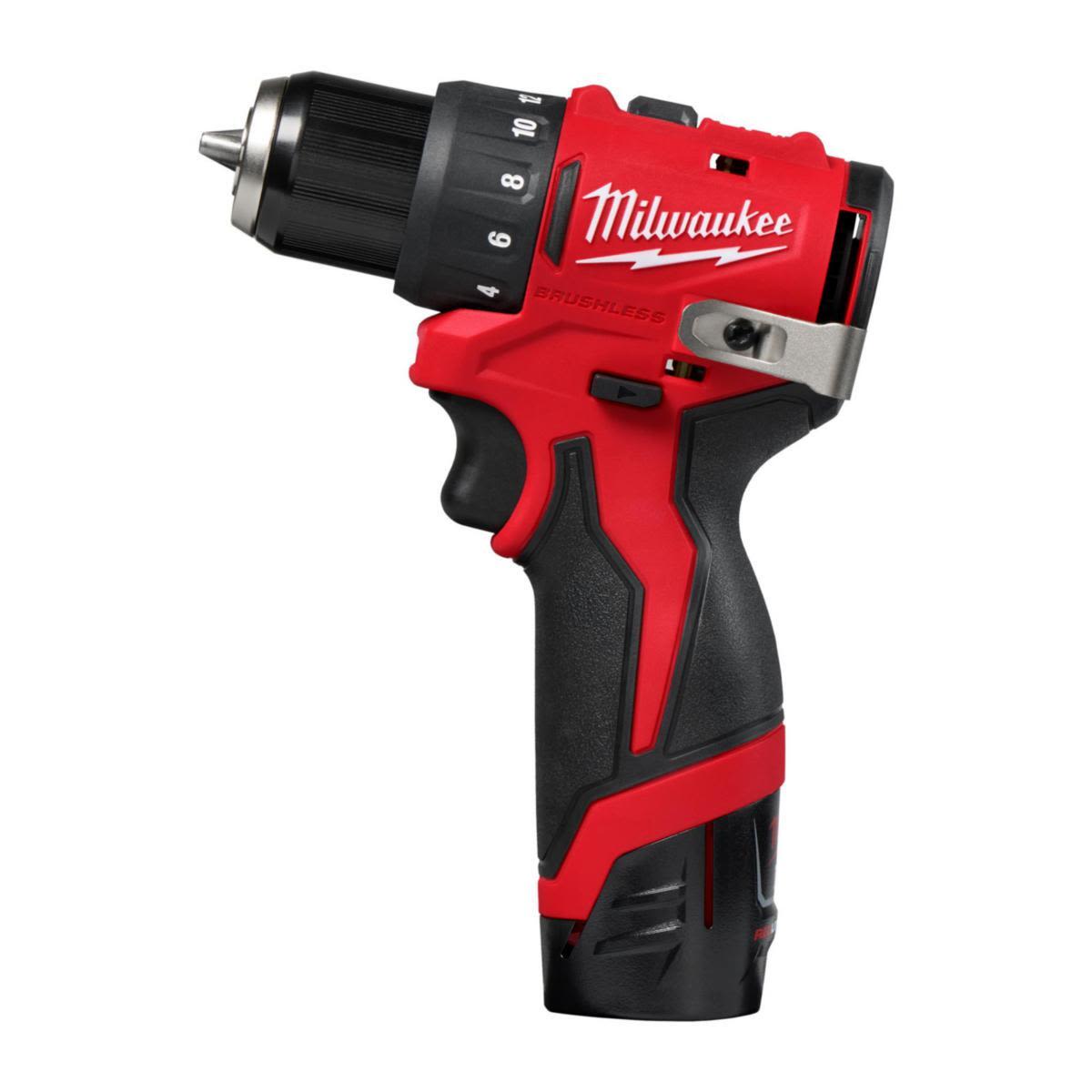 Milwaukee M12 BLDDRC-202C Borskrutrekker med batteri og lader