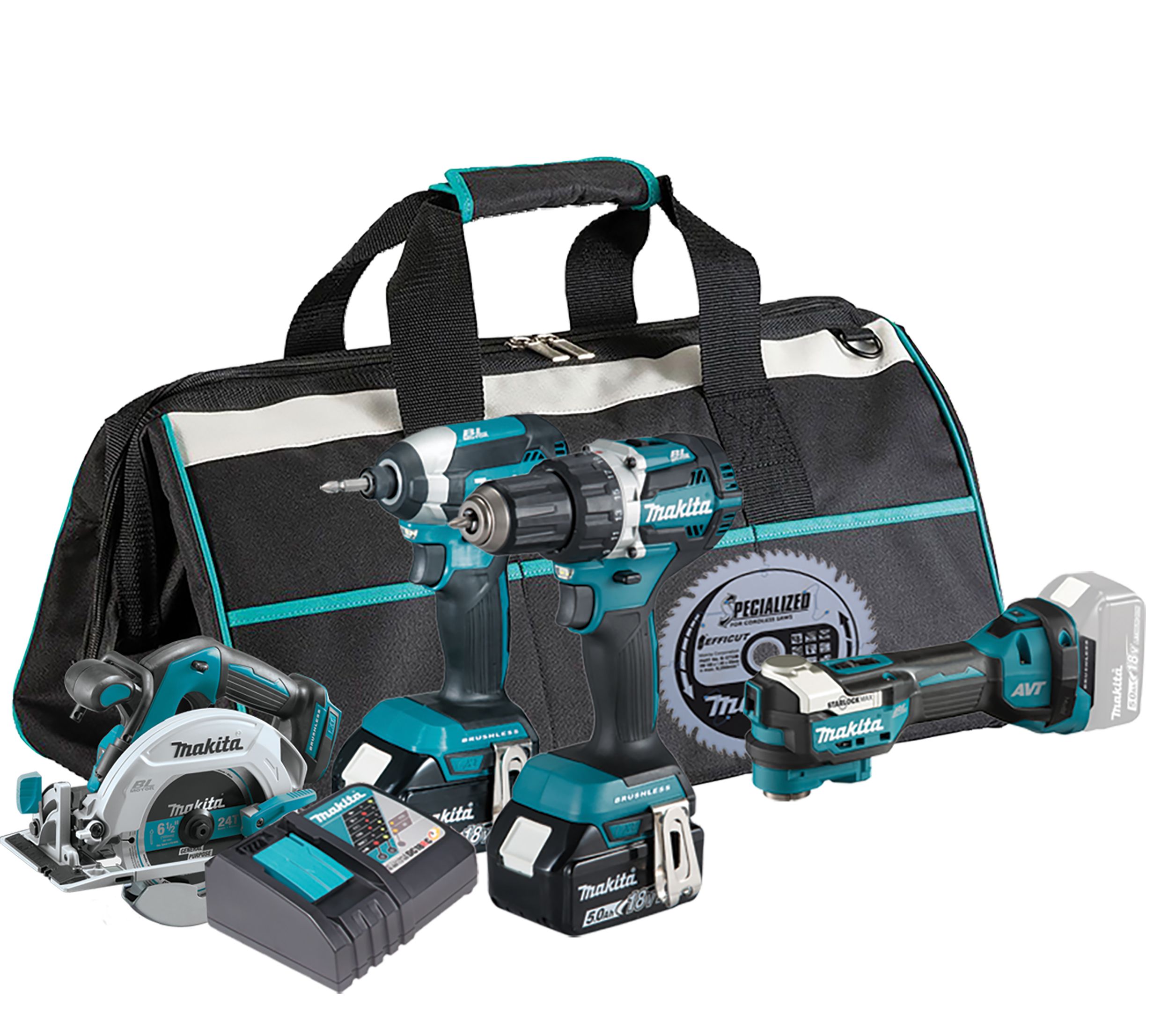 Makita DLX4197TX1 Kombokit med batteri och laddare