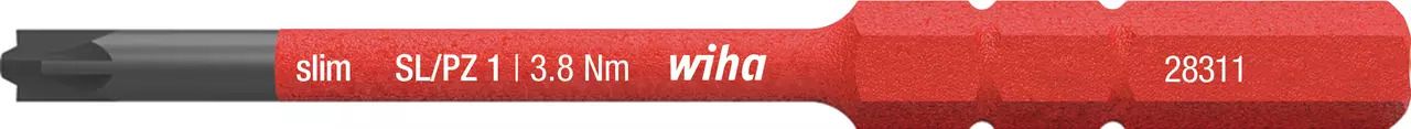 Wiha slimBit 34589 Ruuvauskärki PlusMinus/Pozidriv, 75 mm, 1000 V SL/PZ1x75 mm