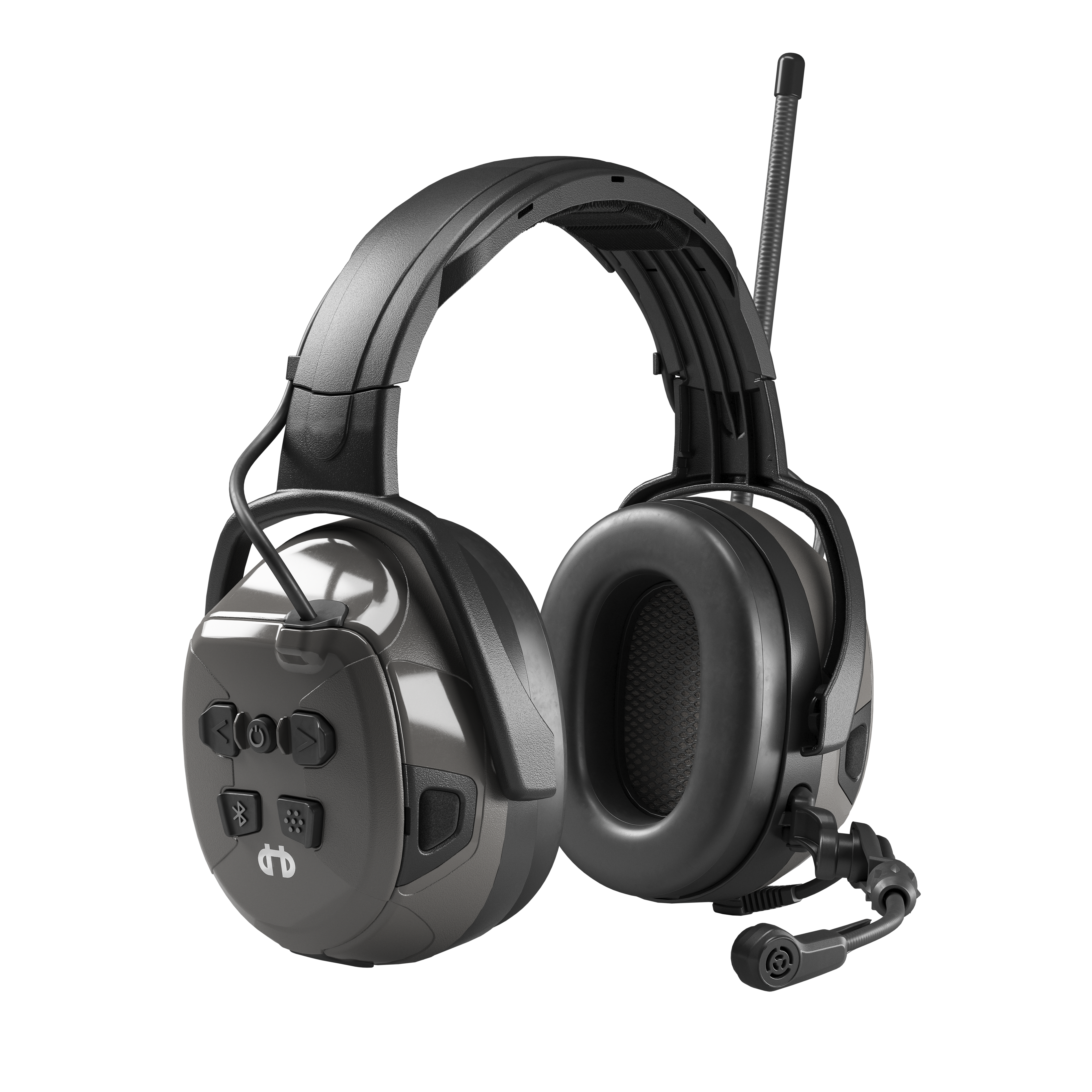 Hellberg Synergy DR Hörselskydd med hjässbygel, Bluetooth, radio, medhörning