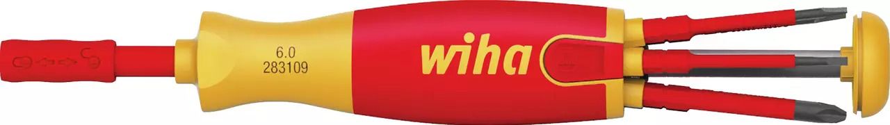 Wiha 38613 Bitsmejsel med 6 slimbits, PH/PZ/SL