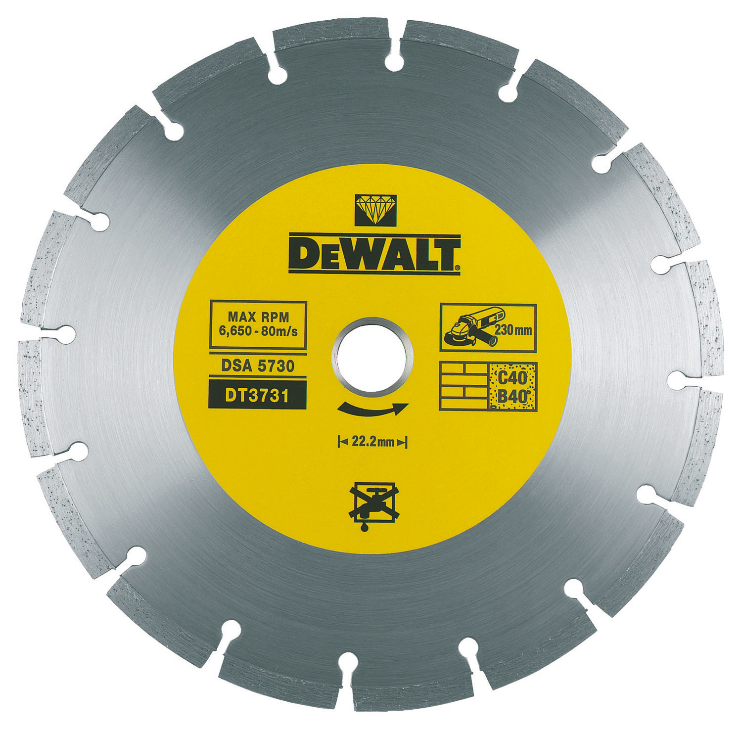 Dewalt DT3731-QZ Diamantkapskiva 230 mm