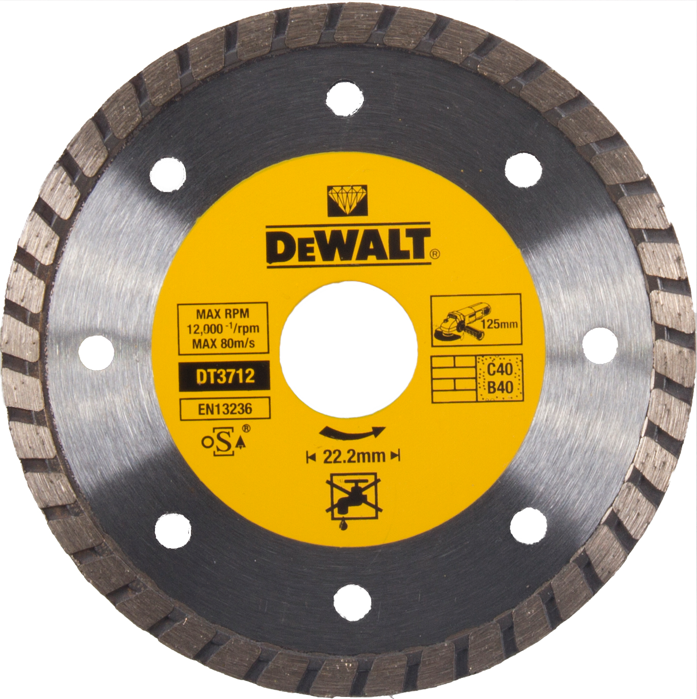 Dewalt DT3712-QZ Diamantkapskiva 125 mm, turbo