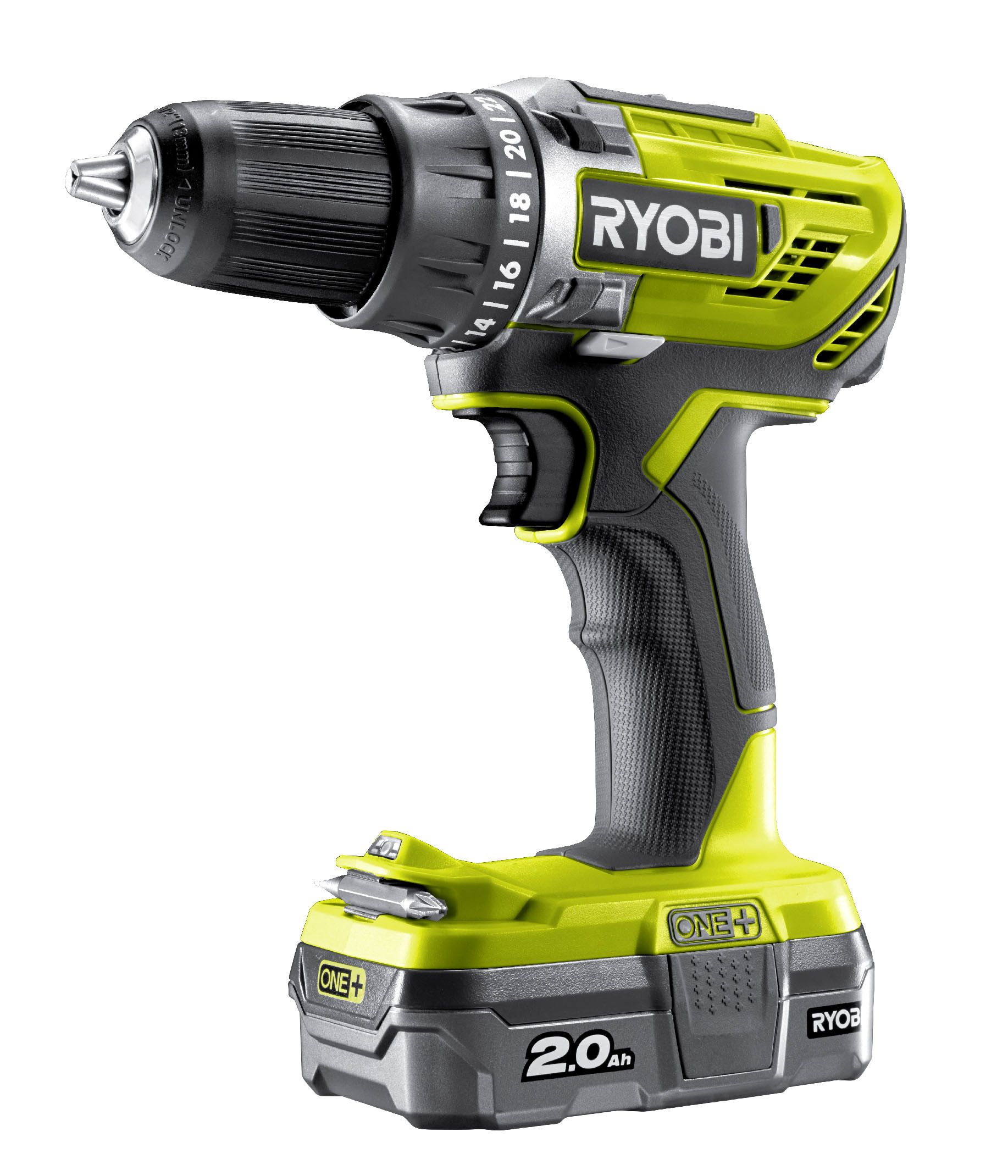 Ryobi R18DD3-120S Borrskruvdragare med batteri och laddare