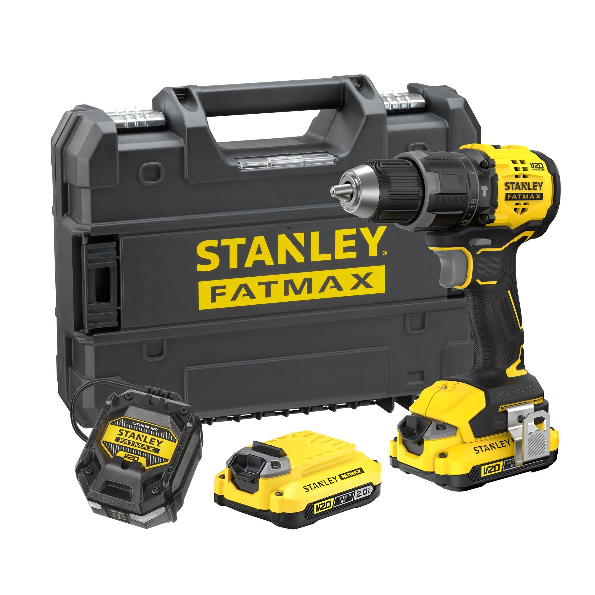 STANLEY SFMCD716D2T-QW Slagborrmaskin med batteri och laddare