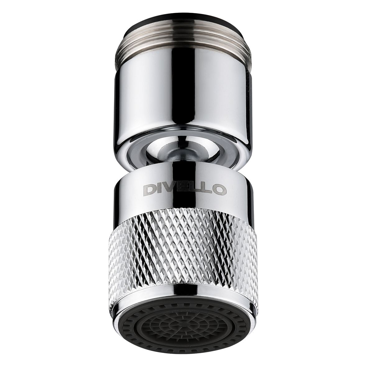DIVELLO Inno M22+24 Strålsamlare med kulled, M22x1.0 + M24x1.0 mm Krom