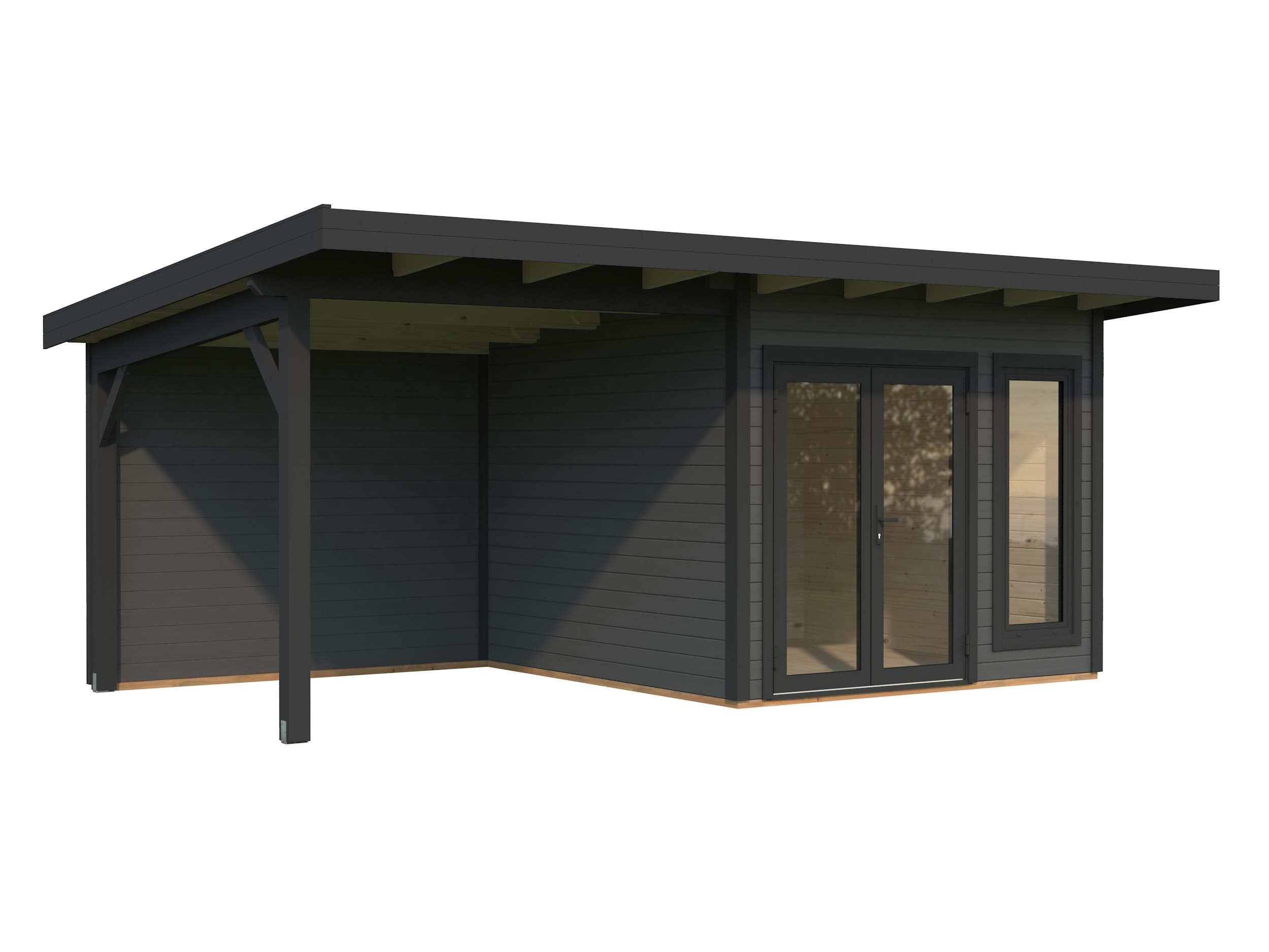 Palmako 121136 Stuga 8,4+7,9 m² Basaltgrå + antracit