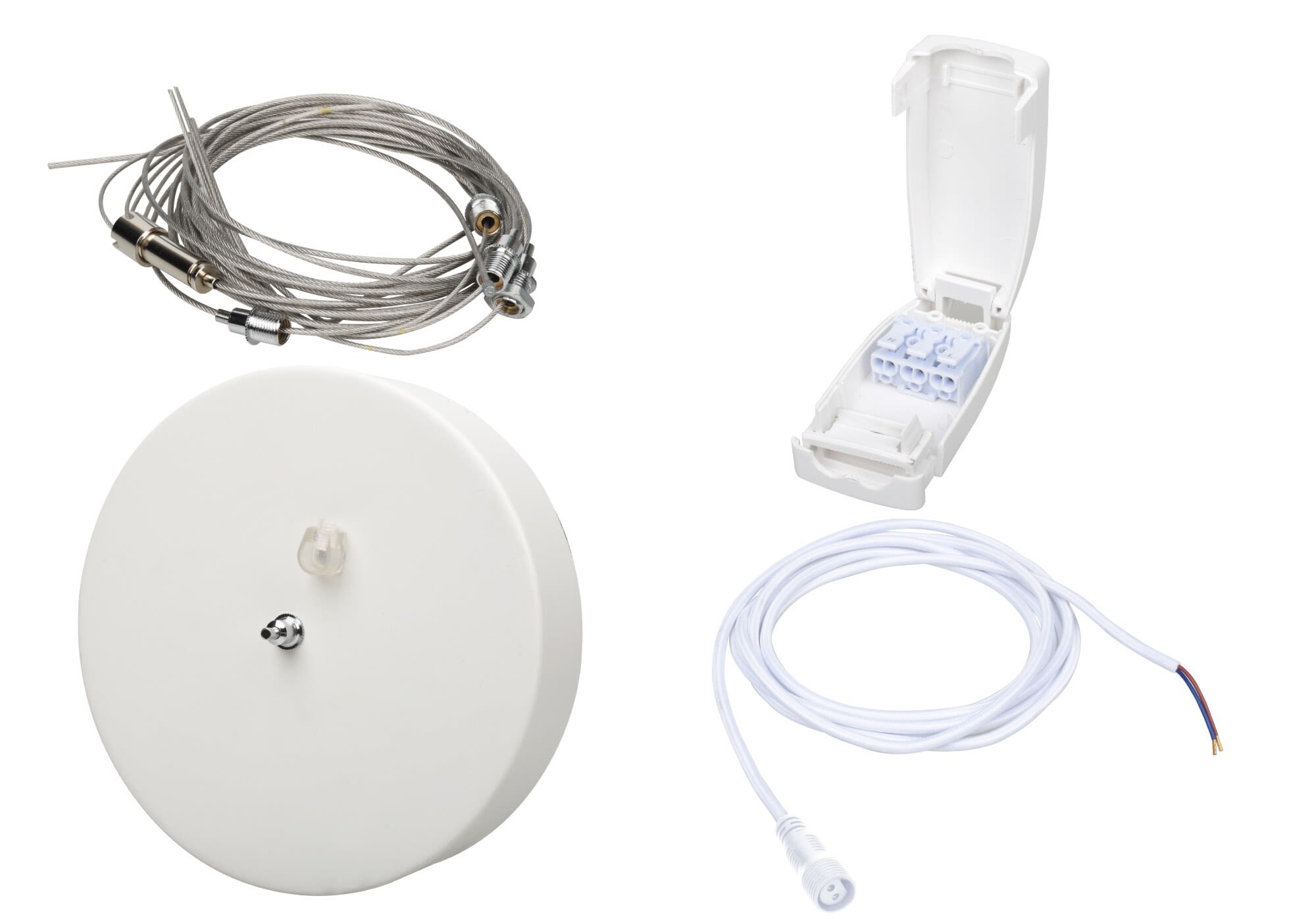 Aneta Lighting RING 36/600 WIRE Takupphängning för plafond RING 36/600, 5 m Vit