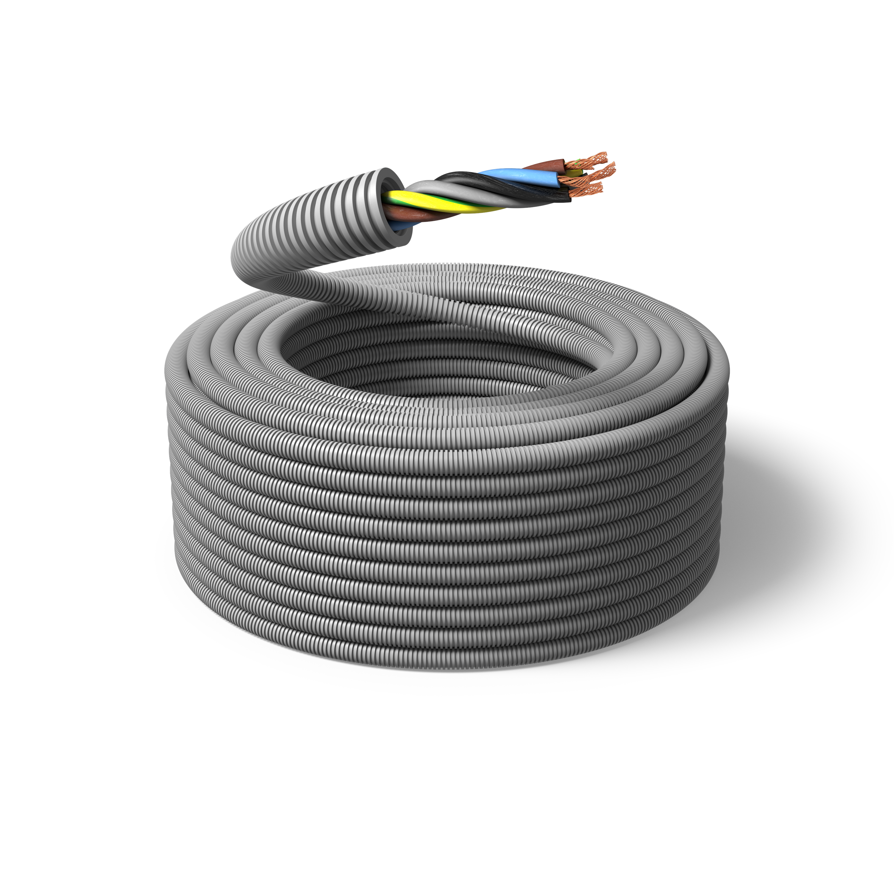 PM FLEX FQ Installationskabel fördragen, 100 m, tvinnad 5G2.5 mm², ytter-Ø20 mm