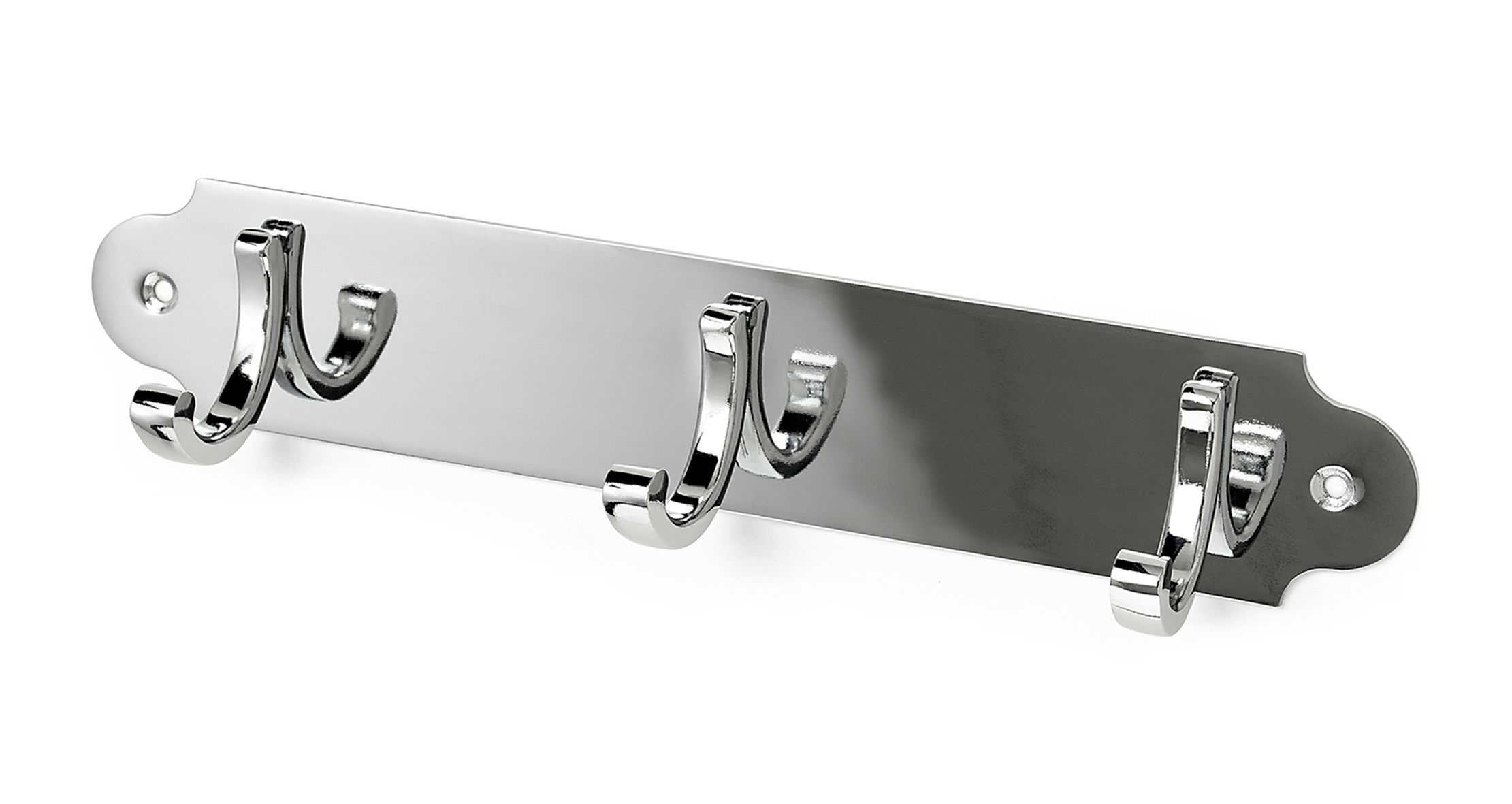 Habo 1803-3 CH Handdukshängare 45 mm, blankkrom 3 st. krokar