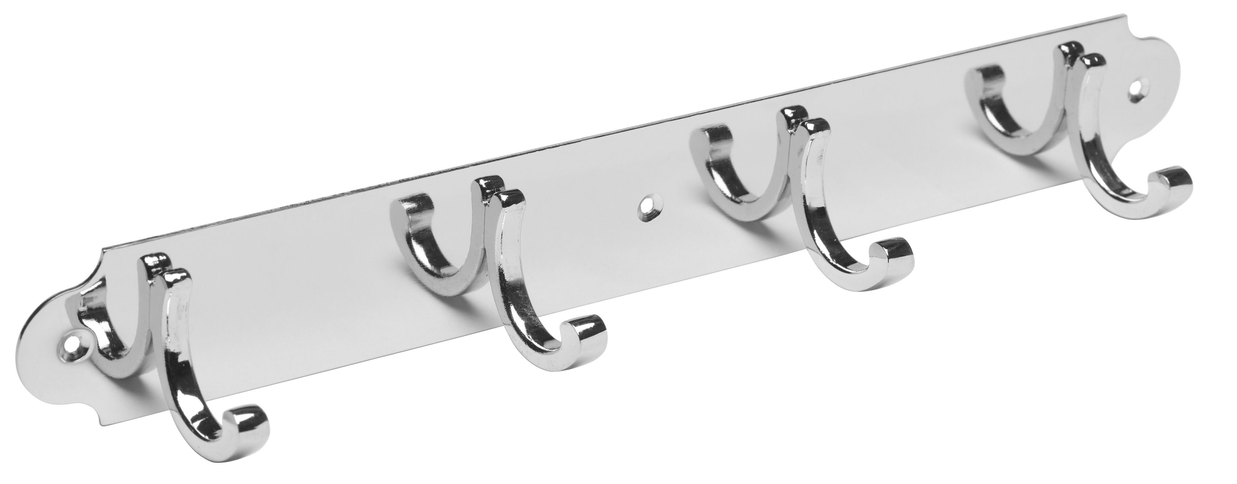 Habo 1803-4 CH Handdukshängare 45 mm, blankkrom 4 st. krokar