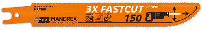 Mandrex 3X-FASTCUT Tigersågblad 200 mm
