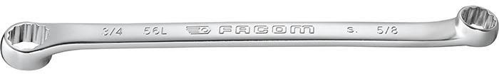 Facom 56L.7/16x1/2 Ringnyckel bockad 10°, lång 7/16"x1/2