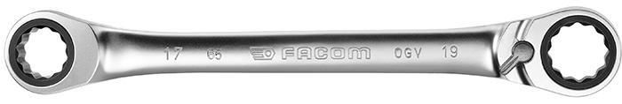 Facom 65.8X9 Ringnyckel med spärr vinklad 15° 8x9mm