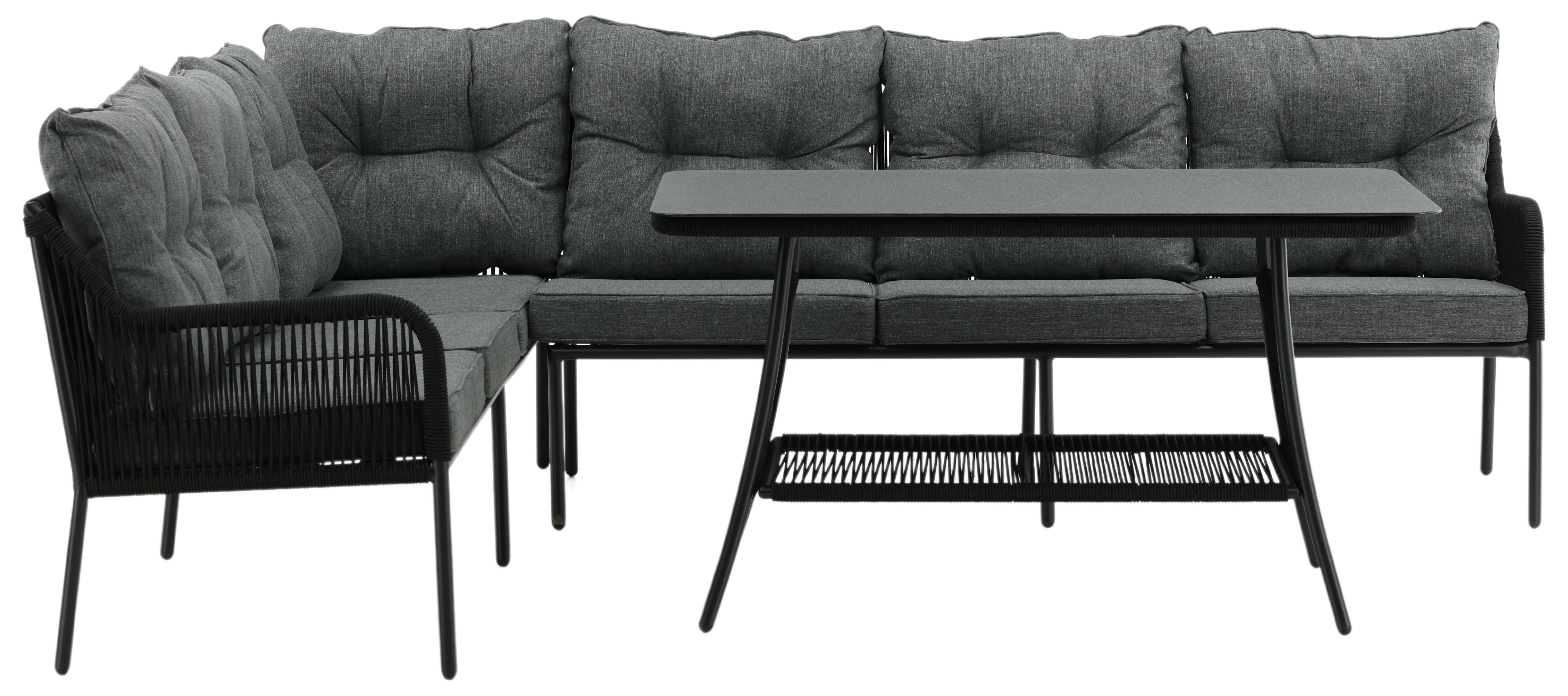 Venture Home Berlin 1005-195 Loungeset soffa, bord, grått/svart