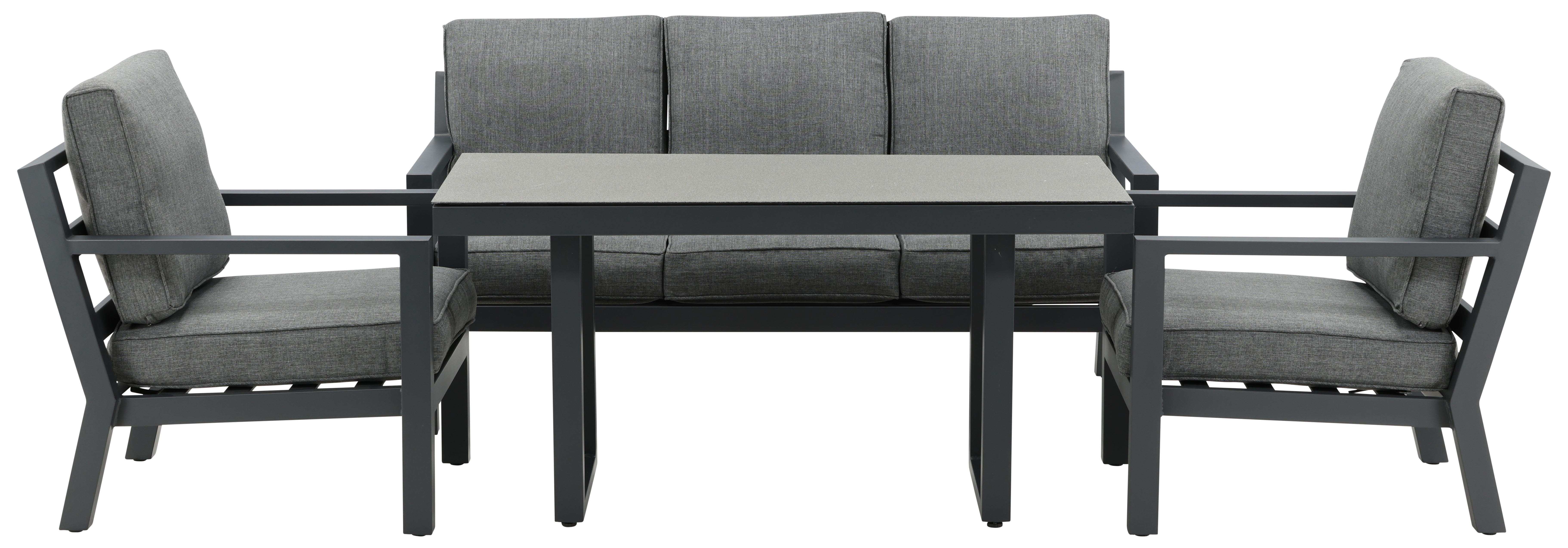 Venture Home Barcelona 1027-408 Loungeset bord, soffa, fåtöljer, svart