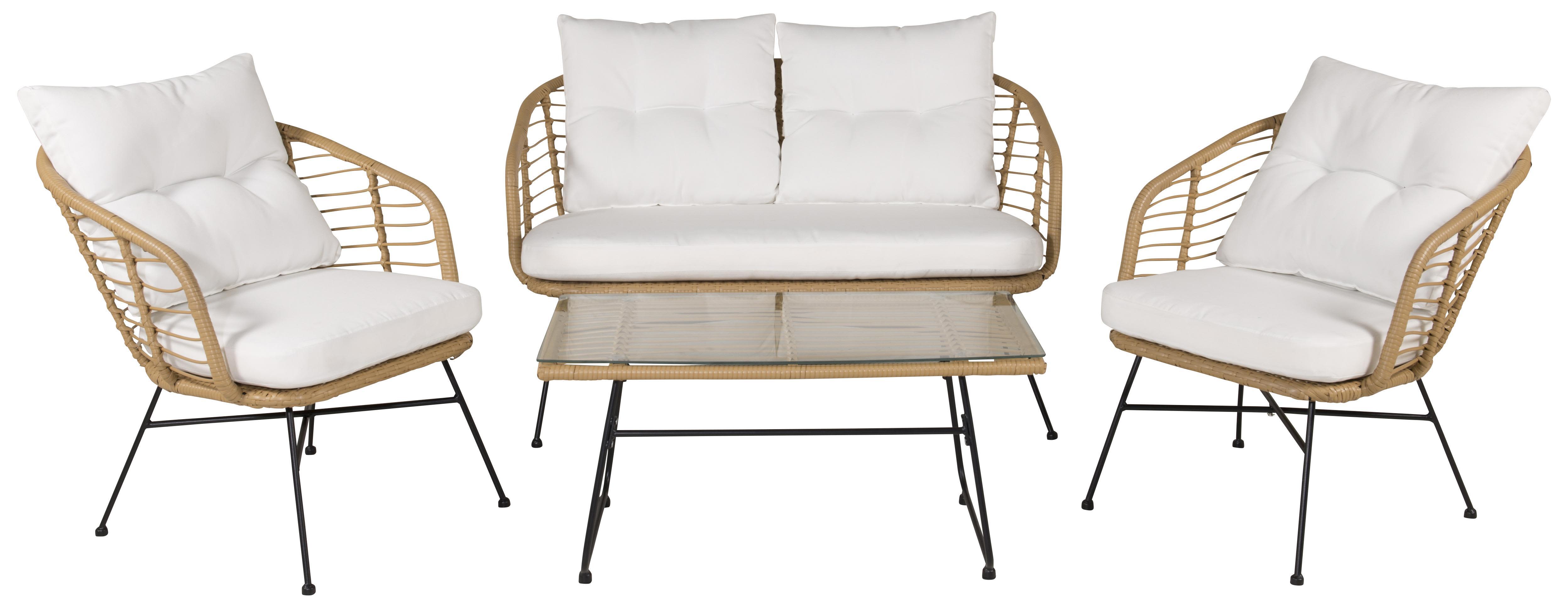Venture Home Viga 1331-2039 Loungeset soffa, bord, fåtöljer, natur/vitt