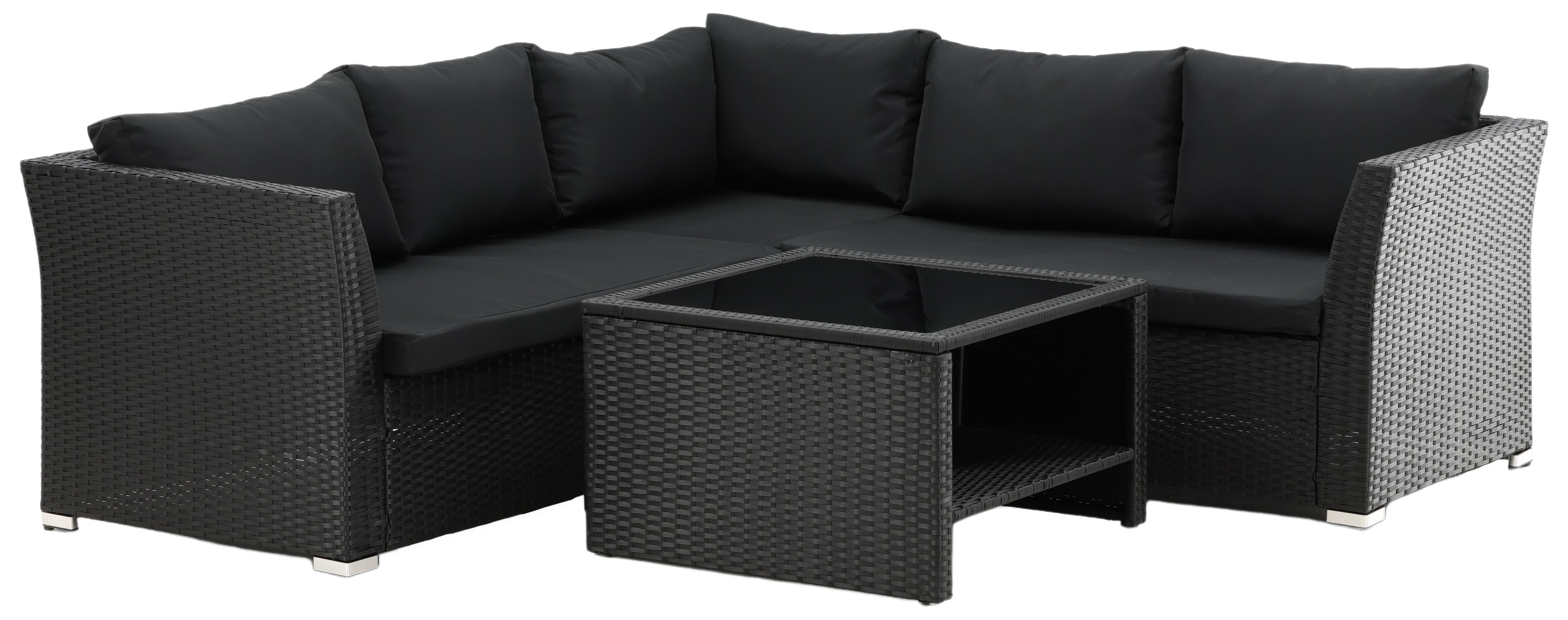Venture Home Haiti 1542-238 Loungeset bord, soffa, svart