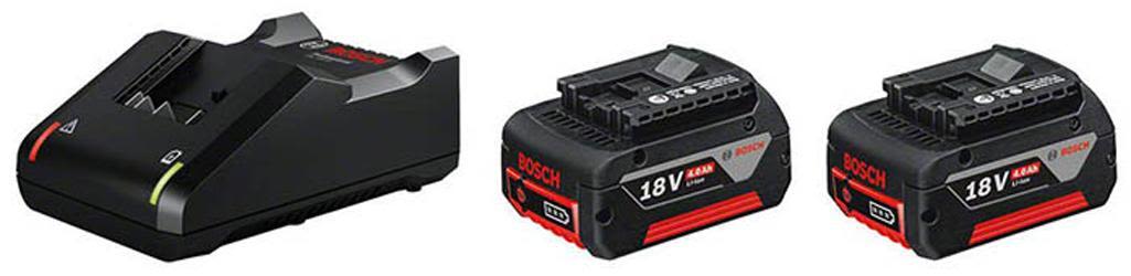 Bosch GBA 18V Laddpaket 18 V, 2 x 4 Ah, med laddare