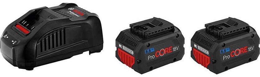 Bosch ProCORE 18V 5,5 AH Laddpaket 2 x 5.5Ah, med laddare