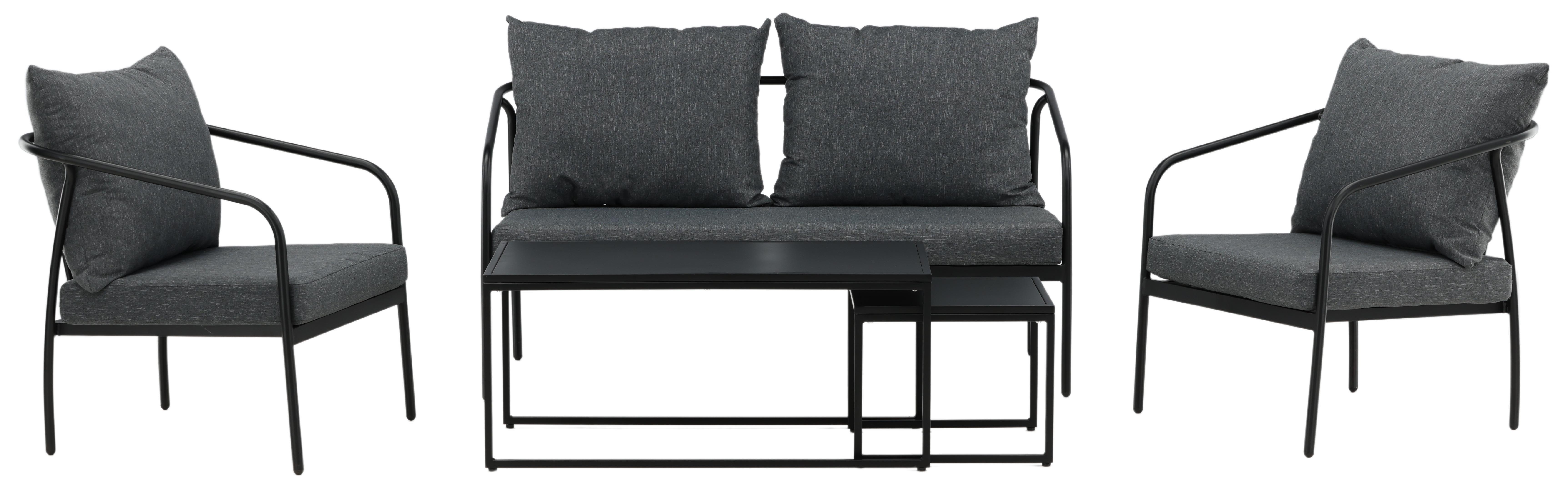 Venture Home Sopot 2044-408 Loungeset bord, soffa, fåtöljer, grått