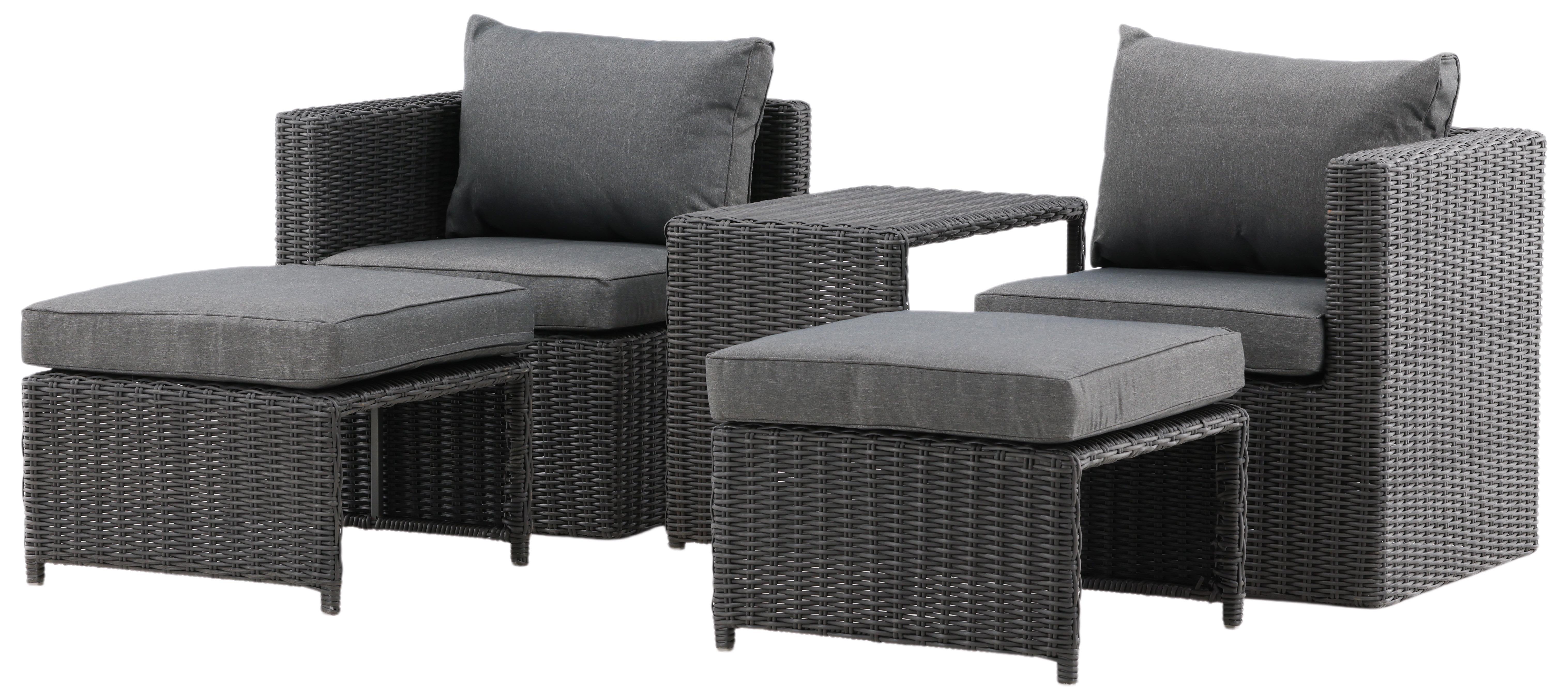 Venture Home Quad 2052-001 Loungeset stolar, pallar, bord, grått