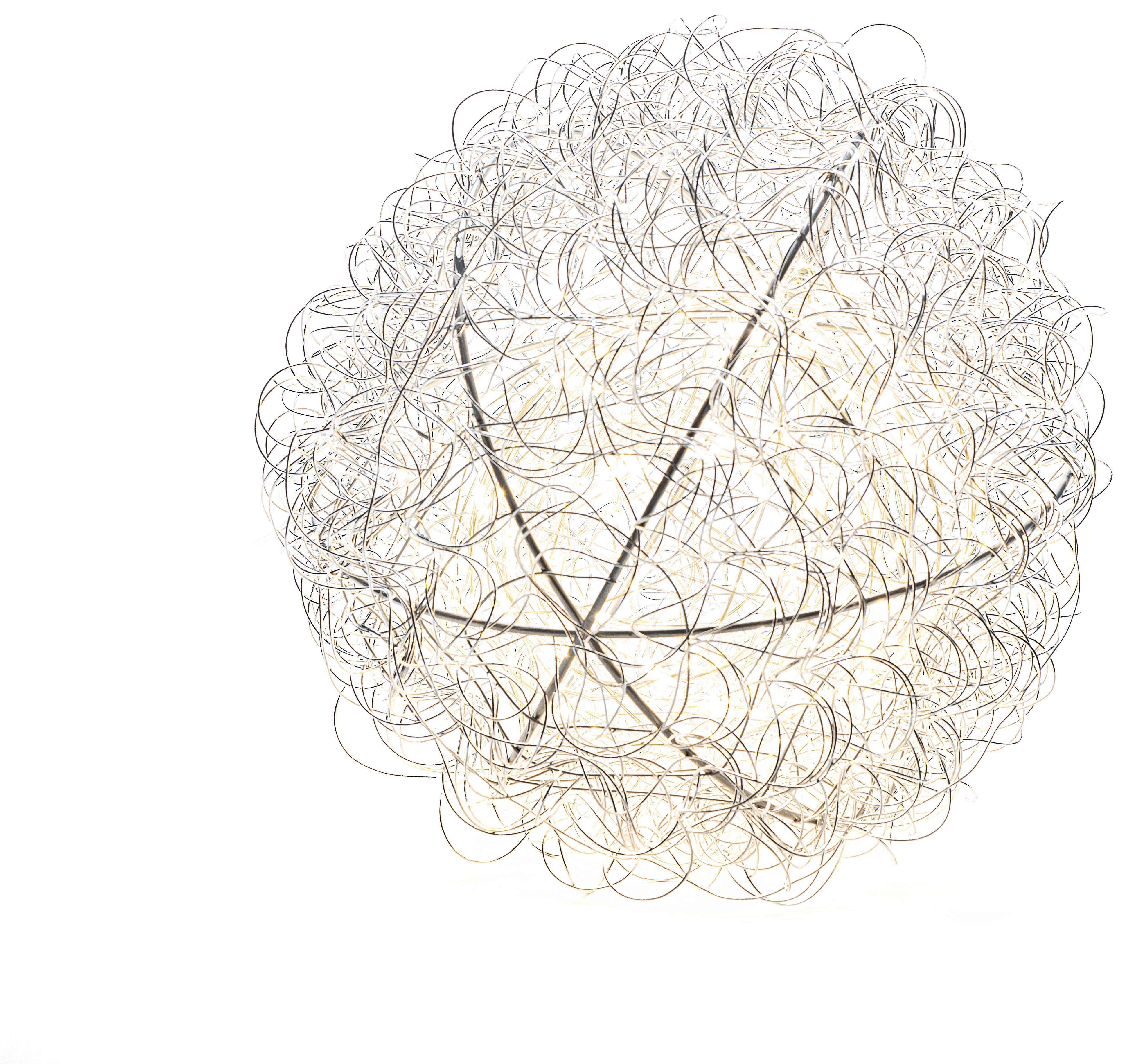 Konstsmide 3515-303 Dekorationsboll silver, varmvit 30 cm