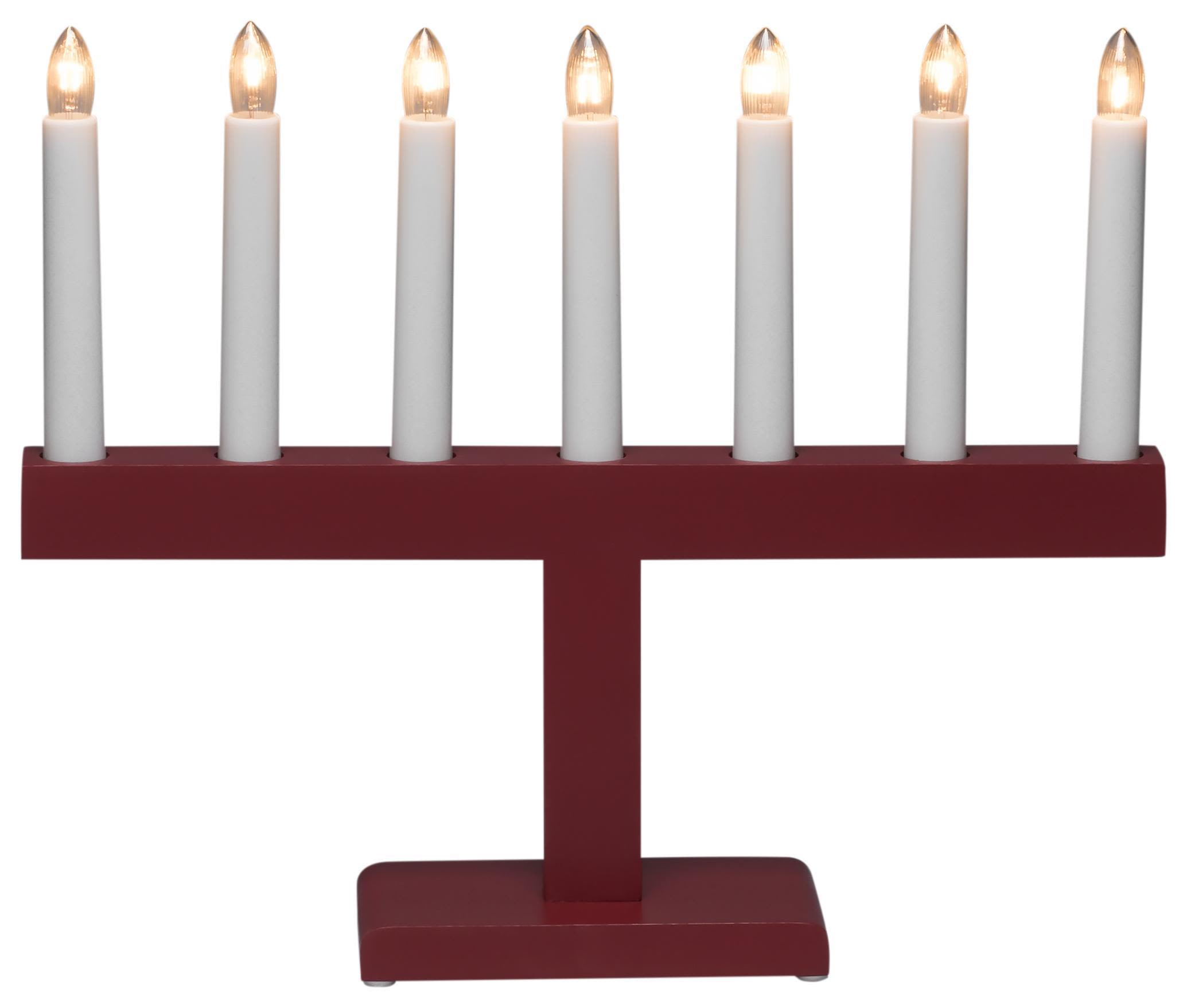 Konstsmide 3596-510 Adventsljusstake 7 ljus röd