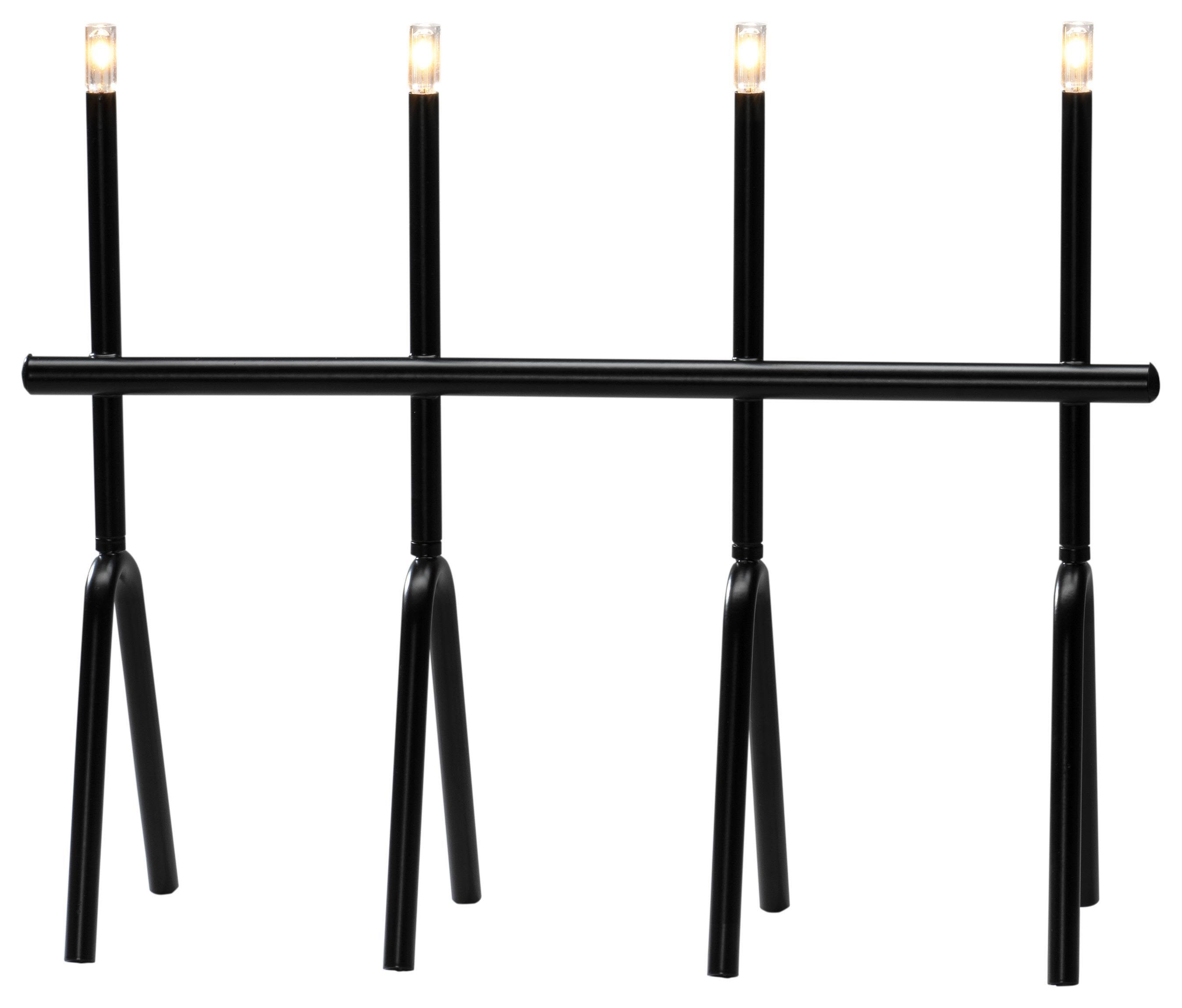 Konstsmide 3911-710TR Adventsljusstake metall, svart 35 cm