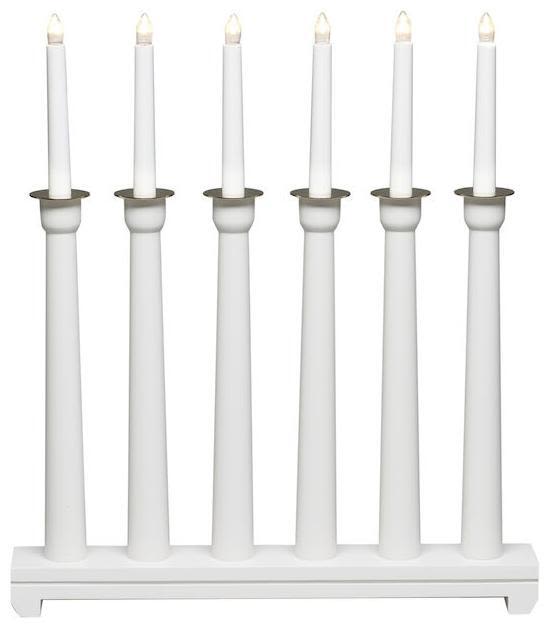 Konstsmide 3976-210 Ljusstake 6 ljus vit